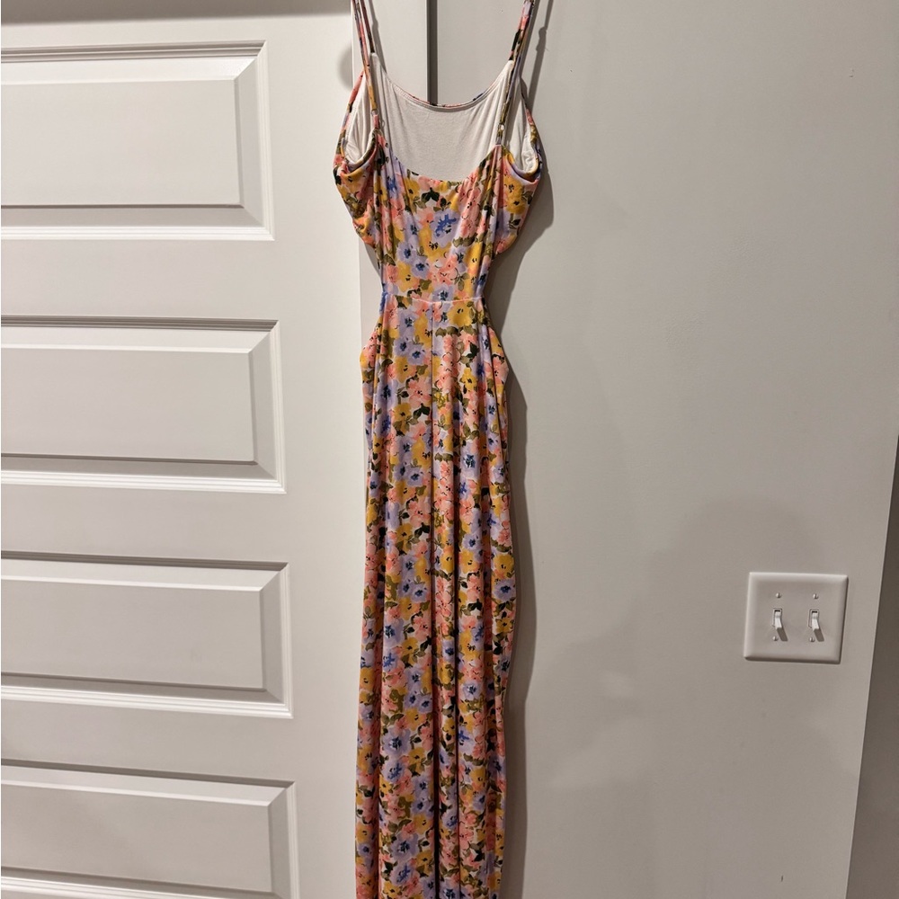 G/FORE Pink and Orange Floral Maxi Dress